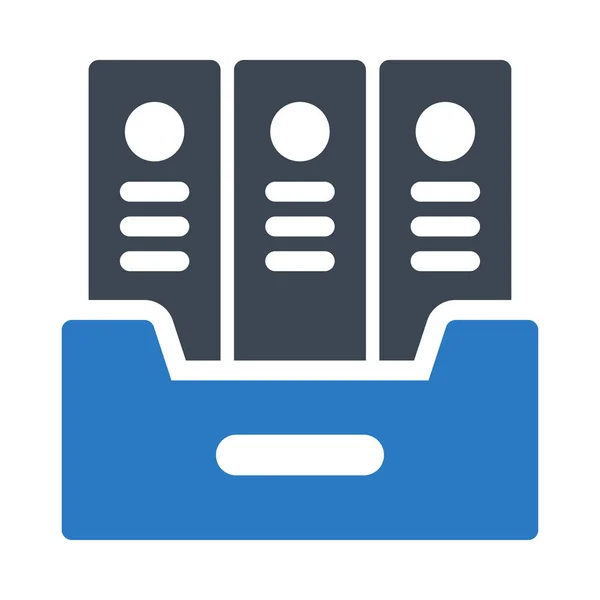 Bestanden Vector Glyph Kleur Pictogram — Stockvector