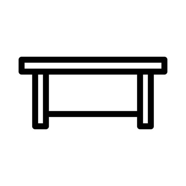 Bureau Vector Dunne Lijn Pictogram — Stockvector