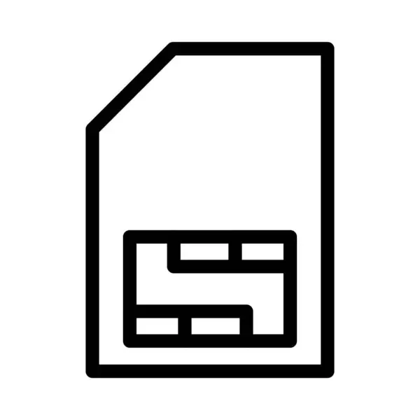 Chip Vector Delgada Línea Icono — Archivo Imágenes Vectoriales