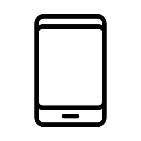 Telefoon Vector Dunne Lijn Pictogram — Stockvector