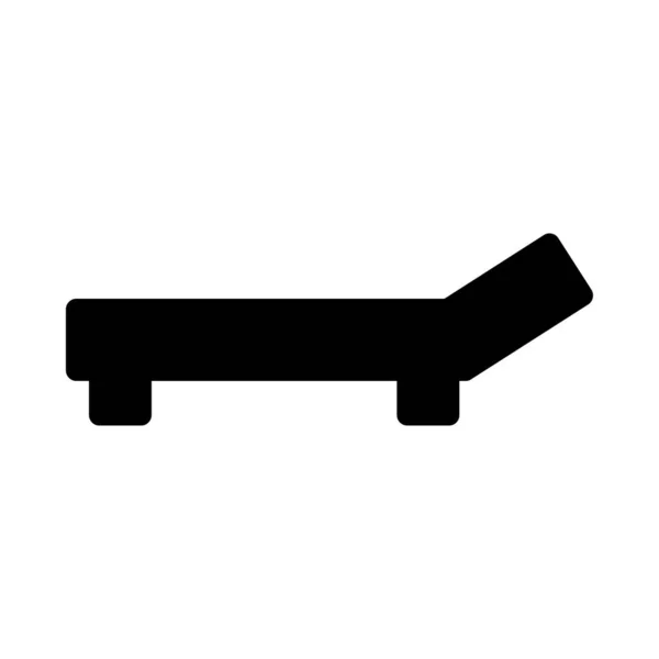 Strand Vektor Glyphen Flaches Symbol — Stockvektor