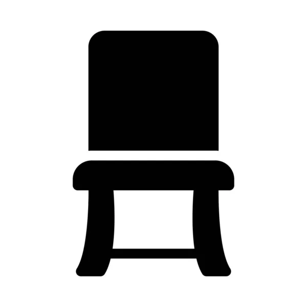 Asiento Vector Glifo Plano Icono — Archivo Imágenes Vectoriales