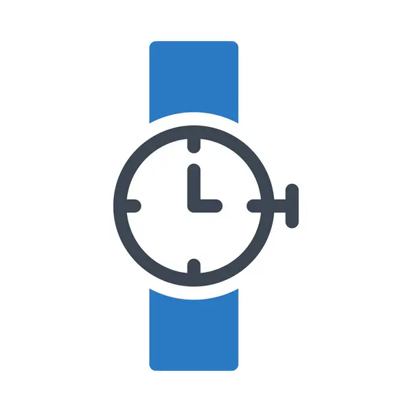 Watch Vector Glyph Color Icon — 스톡 벡터