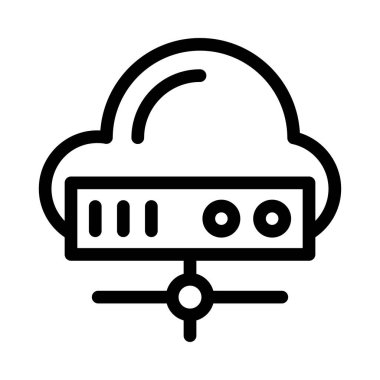 ağ vektörü ince çizgi simgesi