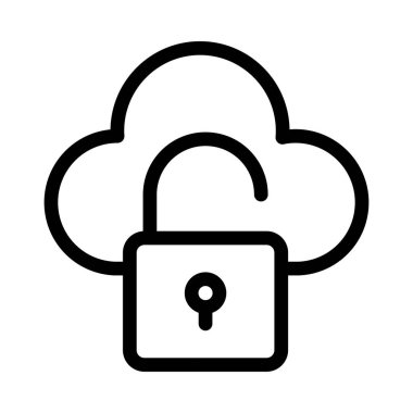 bulut vektörü ince çizgi simgesi