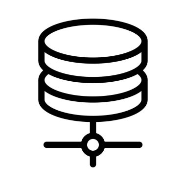 sunucu vektörü ince çizgi simgesi