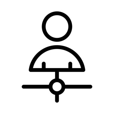 kullanıcı vektörü ince çizgi simgesi