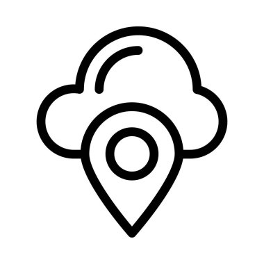 pin vektörü ince çizgi simgesi