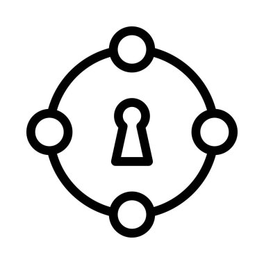 bağlantı vektörü ince çizgi simgesi