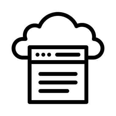 Web sayfası ince çizgi simgesi