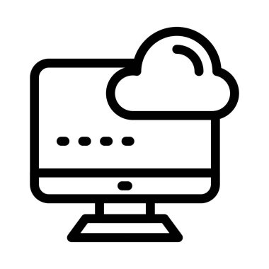 veritabanı vektörü ince çizgi simgesi