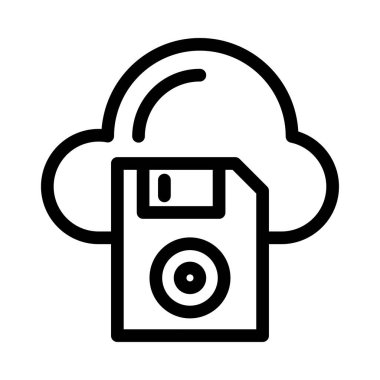 diskette vektör ince çizgi simgesi