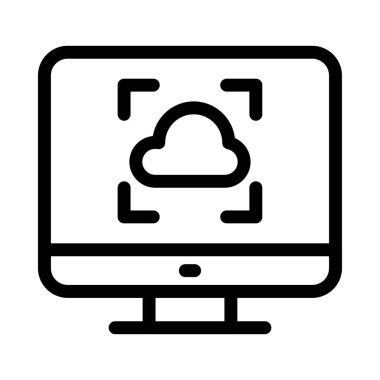 bulut vektörü ince çizgi simgesi