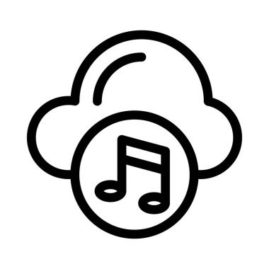 müzik vektörü ince çizgi simgesi