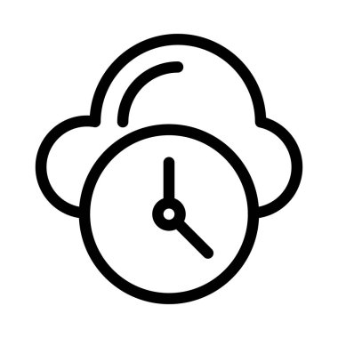 bulut vektörü ince çizgi simgesi