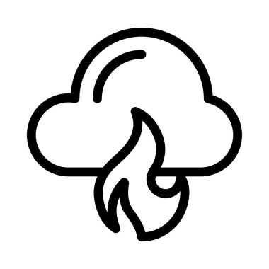 bulut vektörü ince çizgi simgesi