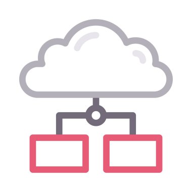 ağ vektörü renk çizgisi simgesi