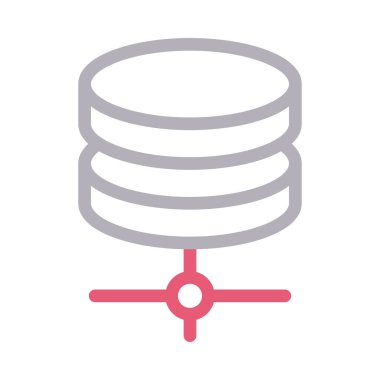 sunucu vektör renk çizgisi simgesi