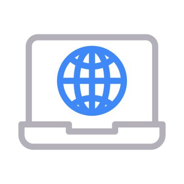 internet vektör renk çizgisi simgesi