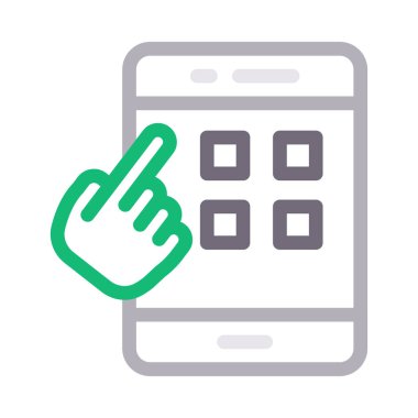 dokunmatik vektör renk çizgisi simgesi