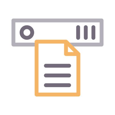 belge vektör renk çizgisi simgesi