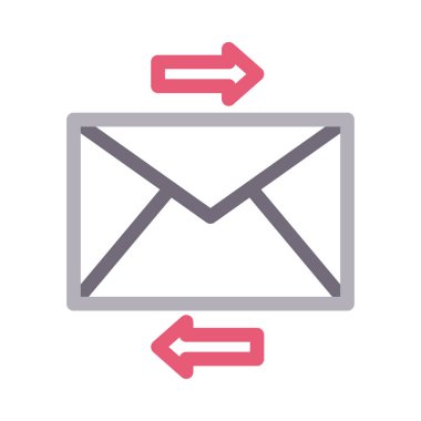 ileti vektör renk çizgisi simgesi