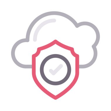 Koruma vektörü renk çizgisi simgesi