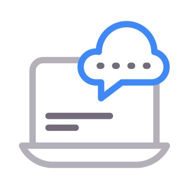 ileti vektör renk çizgisi simgesi