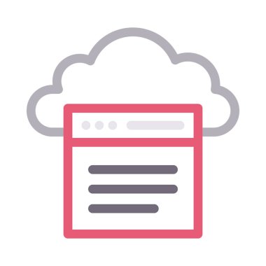 Web sayfası renk çizgisi simgesi