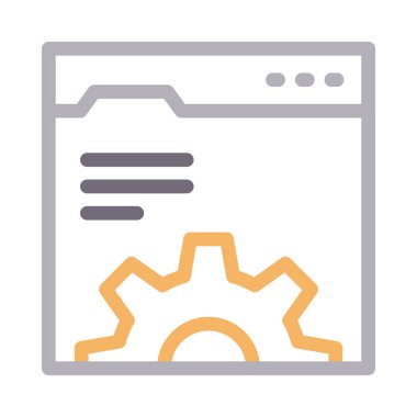 tarayıcı vektör renk çizgisi simgesi