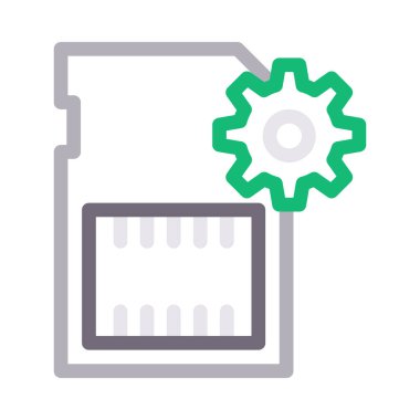 kart vektör renk çizgisi simgesi