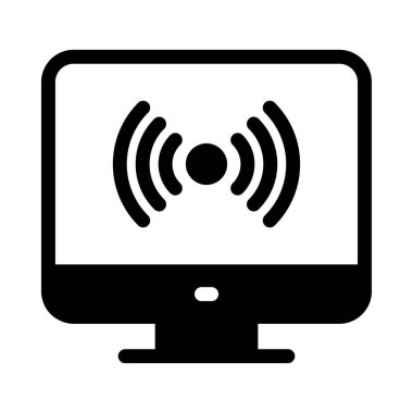 bağlantı vektörü glyph düz simgesi