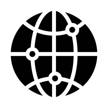 tarayıcı vektörü glyph düz simgesi