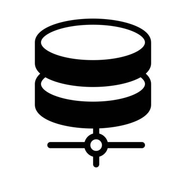 sunucu vektörü düz simgesi