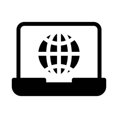 İnternet vektör simgesi düz simgesi