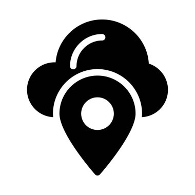 pin vektör düz simgesi