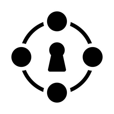 bağlantı vektörü glyph düz simgesi