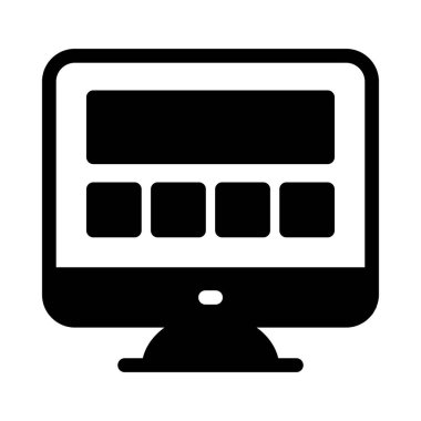 ekran vektörü düz simgesi