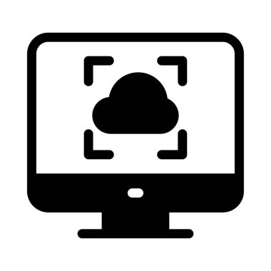 bulut vektörü düz simgesi