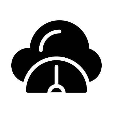 Vektör glyph düz simgesini ölç