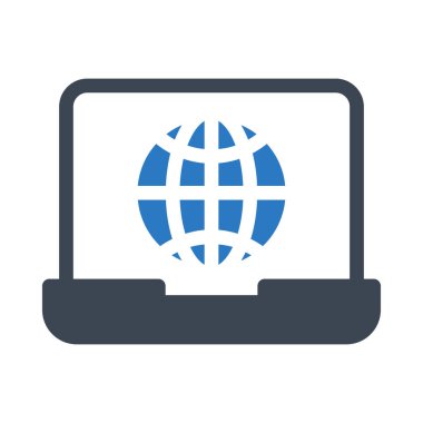 İnternet vektör renk simgesi