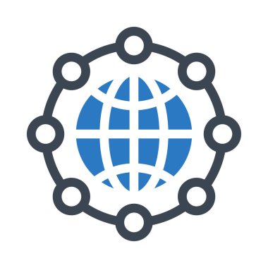 bağlantı vektörü renk simgesi