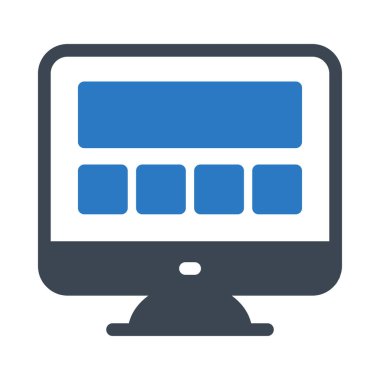 ekran vektörü renk simgesi