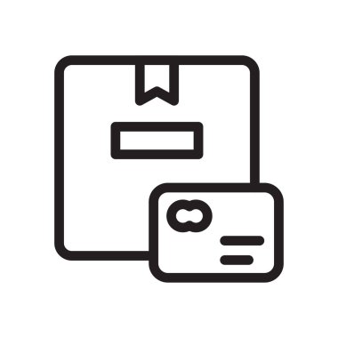 paket vektör ince çizgi simgesi