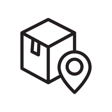 parsel vektör ince çizgi simgesi