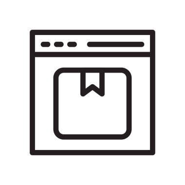 dağıtım vektörü ince çizgi simgesi