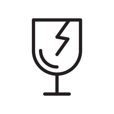 Kırık vektör ince çizgi simgesi