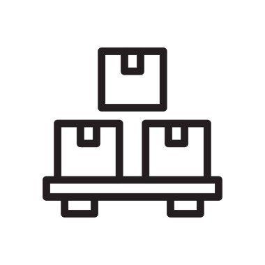 paket vektör ince çizgi simgesi