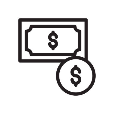 para vektörü ince çizgi simgesi