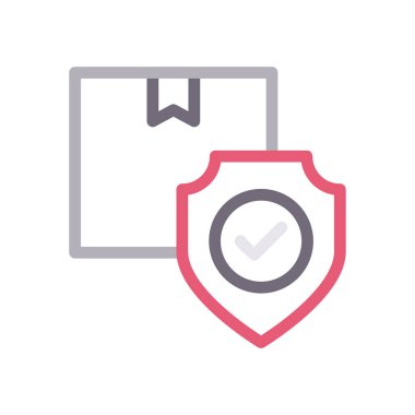 Koruma vektörü renk çizgisi simgesi